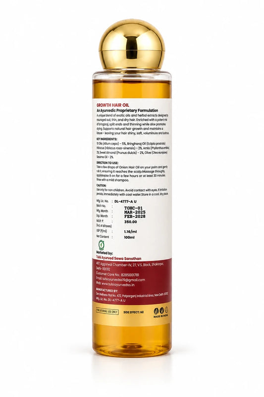 Growth Hair Oil for Strong, Healthy Hair | Ayurvedic Hair Care | Tulsi Ayurved