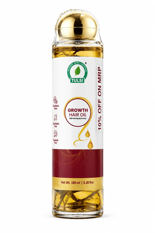 Growth Hair Oil for Strong, Healthy Hair | Ayurvedic Hair Care | Tulsi Ayurved