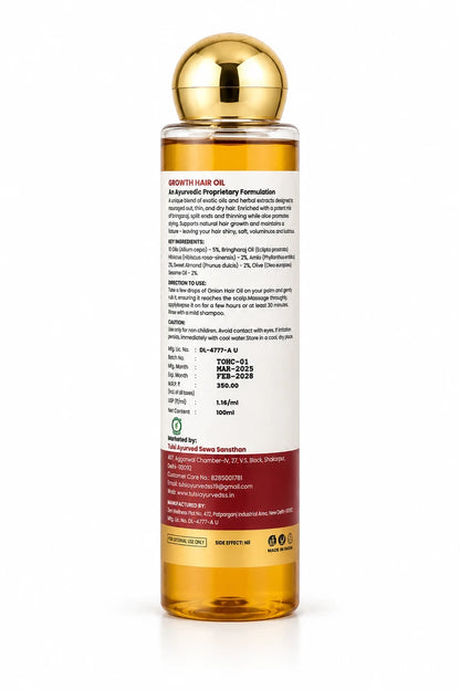 Growth Hair Oil for Strong, Healthy Hair | Ayurvedic Hair Care | Tulsi Ayurved