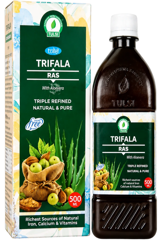 Tulsi Ayurved Triphala Ras  - 100% Herbal Ayurvedic Juice for Digestion, Detox, Constipation Relief & Eye Health